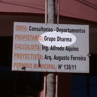 I think Paraguay may be on the island. I saw this sign up at a construction site in town. It looked like they were building some sort of research lab. Ok, not really...
